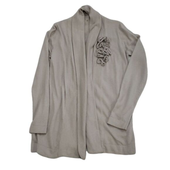 Beautiful open front oatmeal cardigan - Picture 1 of 5